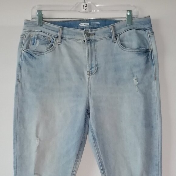 Old Navy Womens Light Blue The Power A.K.A. Perfect Straight Ankle Jeans Size 12 - Picture 2 of 7